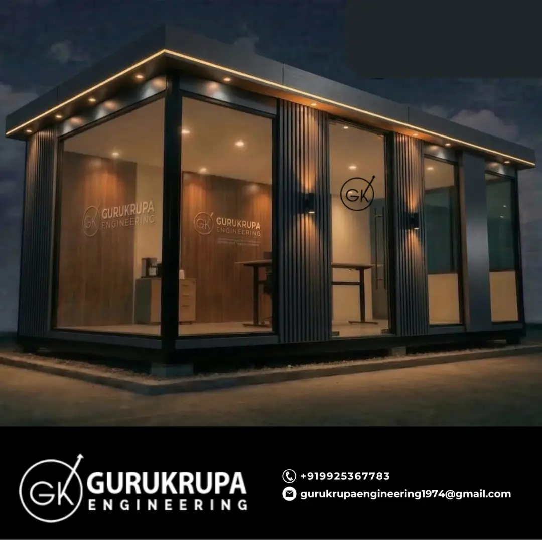 Modular portable office cabin used as site office for construction projects