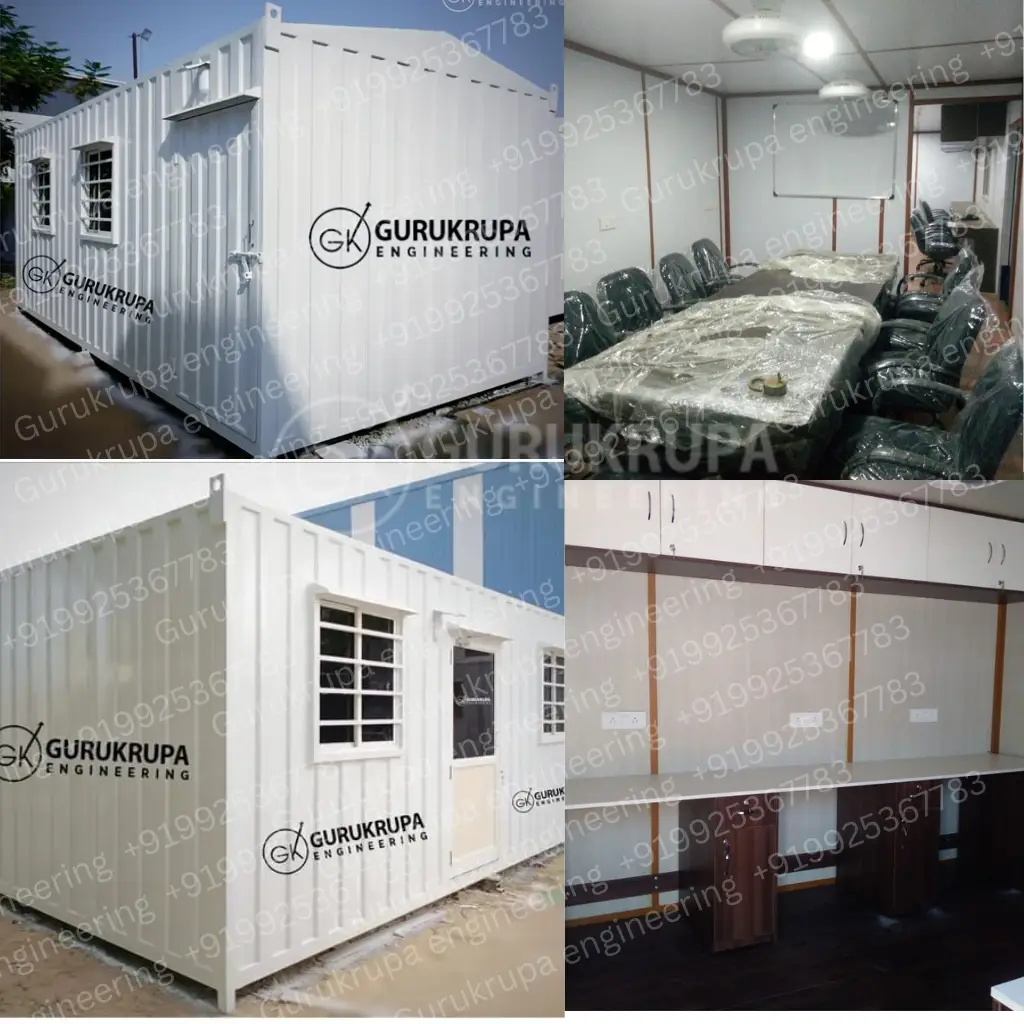 Portable office cabin for construction site workspace by Gurukrupa Engineering