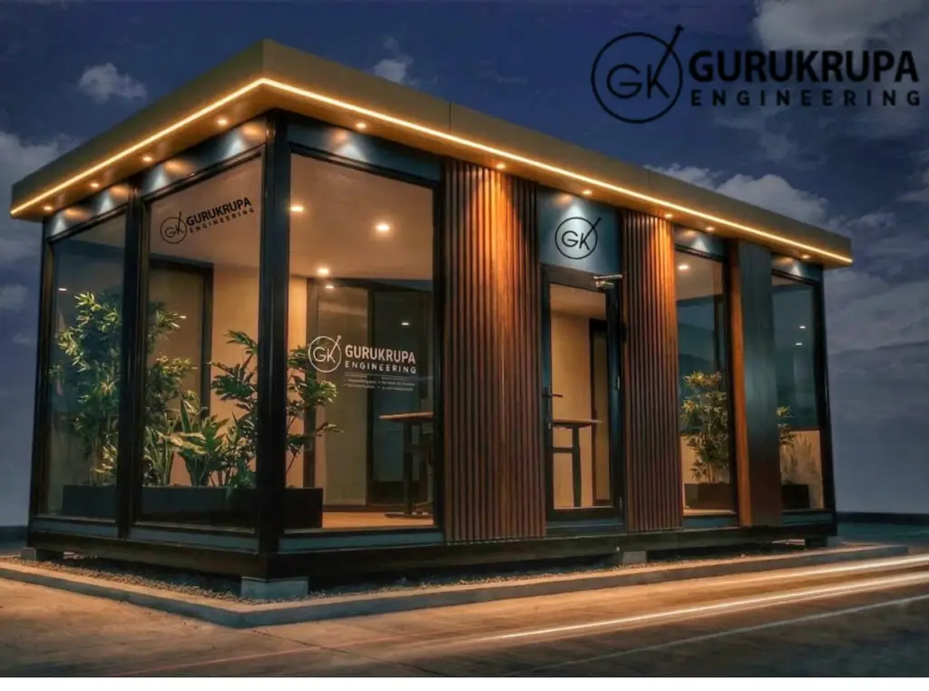 Luxury modular portable office cabin with windows and insulated panels