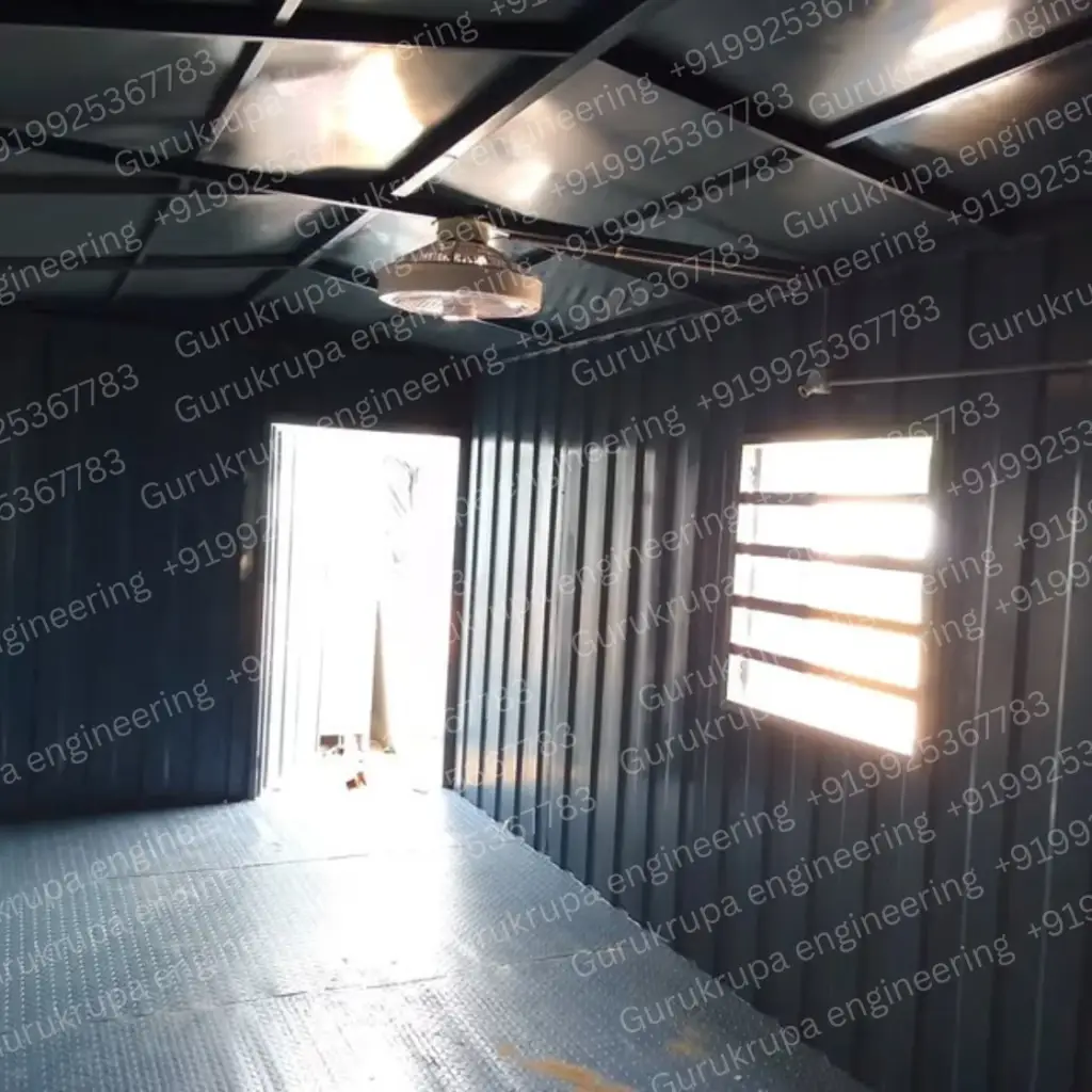Portable storage cabin for secure industrial and construction site storage by Gurukrupa Engineering